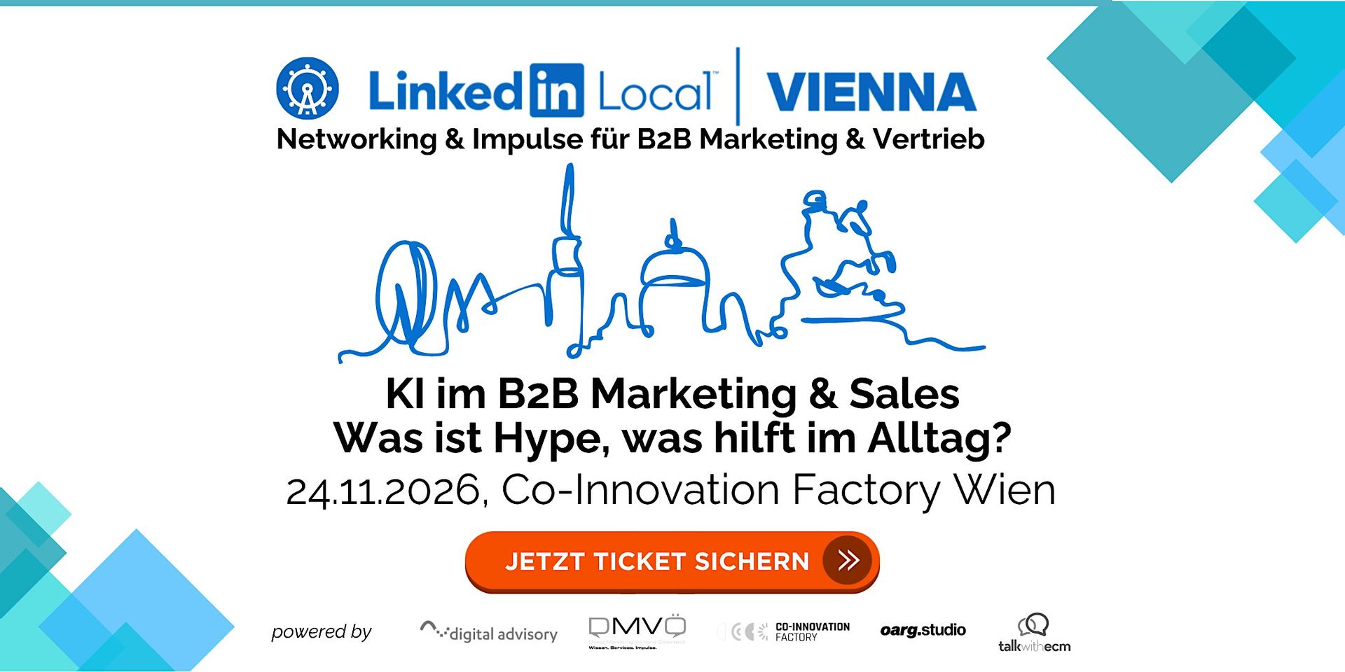 LinkedIn Local Vienna #08 – KI im B2B Marketing & Sales: Was ist Hype, was hilft im Alltag?