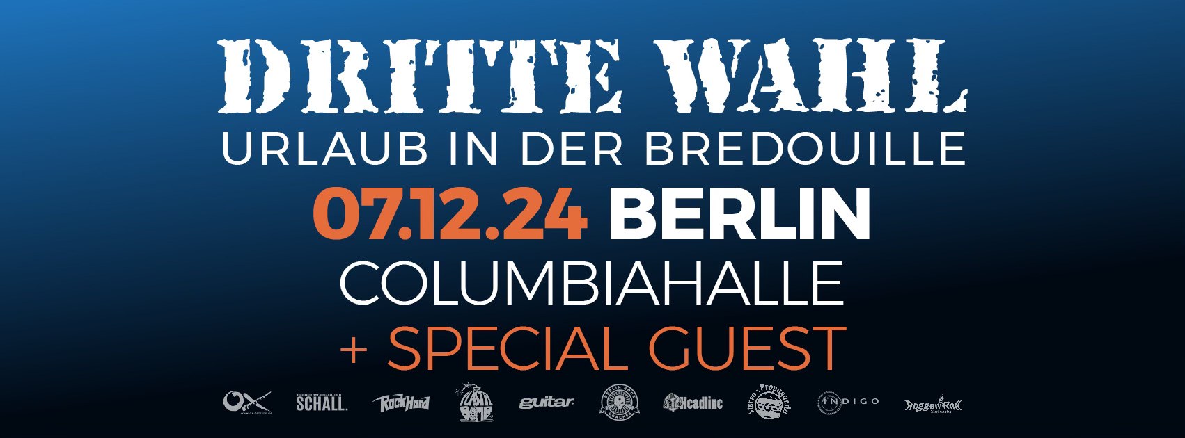 DRITTE WAHL live in BERLIN - Urlaub in der Bredouille Tour
