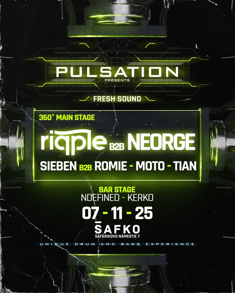 PULSATION SOUND SHOWCASE I ŠAFKO BRATISLAVA I DRM&BASS EVENT