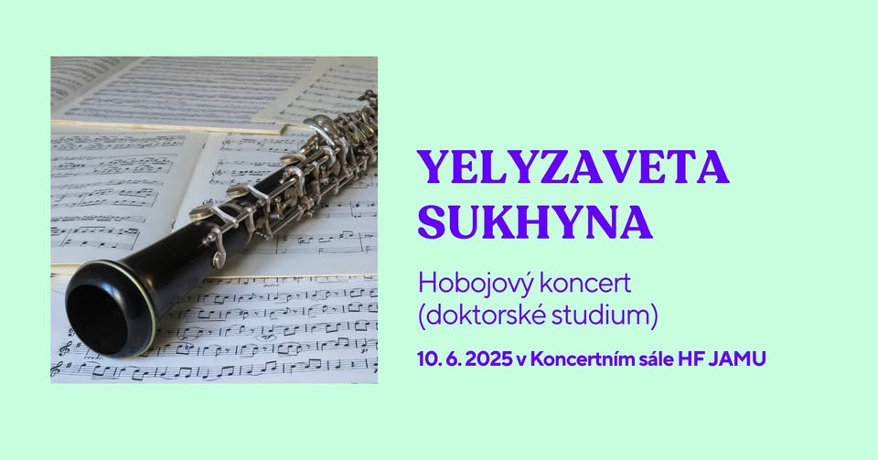 Hobojový koncert – Yelyzaveta Sukhyna (doktorské studium)