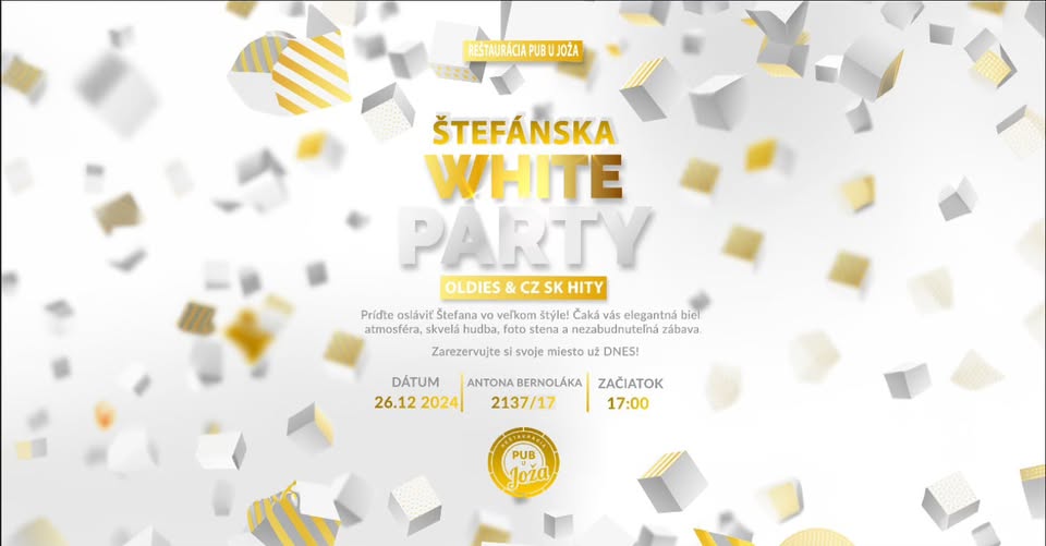 Štefánska WHITE PARTY 🎶 CZ/SK & OLDIES 💃 Pub u Joža