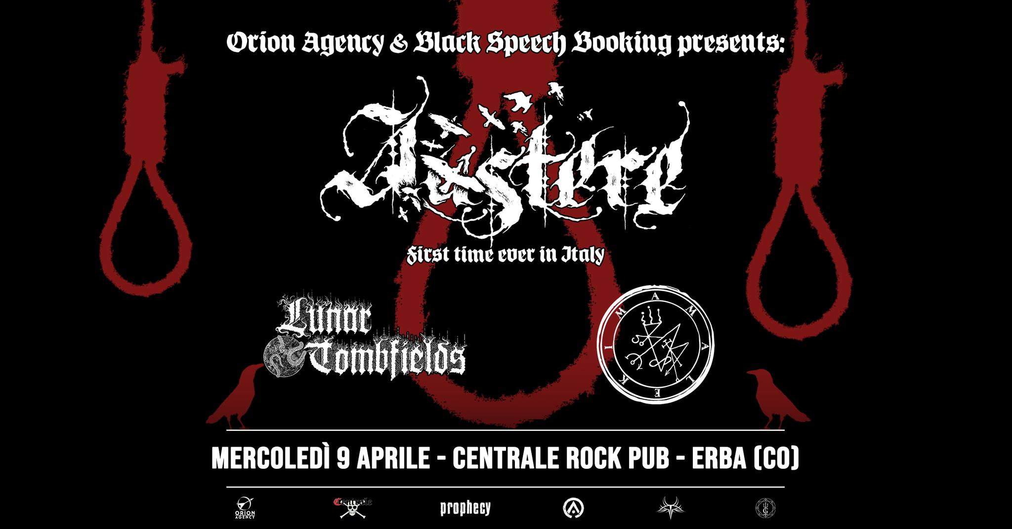 Austere / Lunar Tombfields / Amalekim - Live at Centrale Rock Pub - Erba (CO)