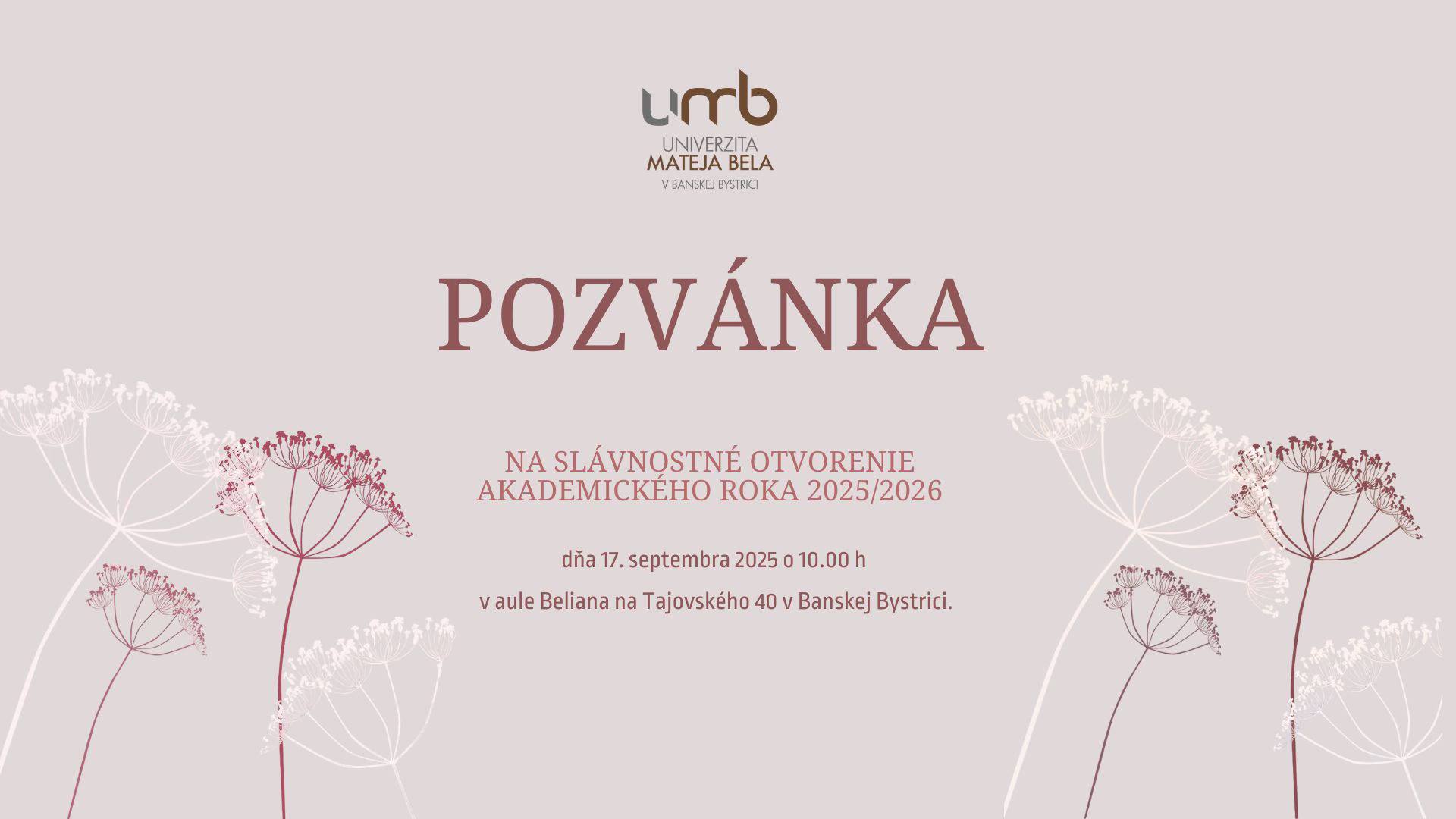 Slávnostné otvorenie AR 2025/2026
