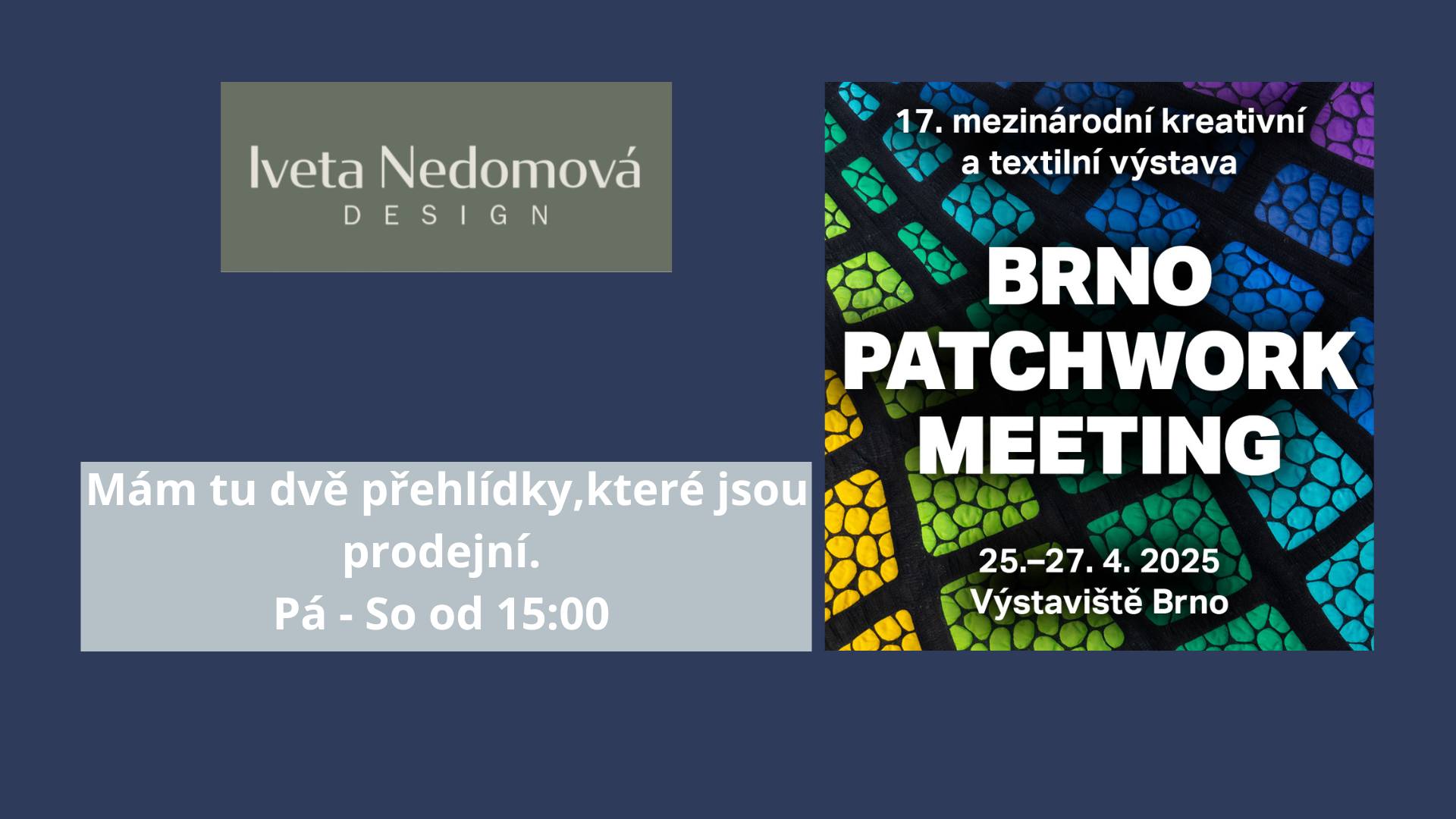 Pá - So vždy od 15:00 zde na této akci bude mít módní přehlídku Iveta Nedomová.