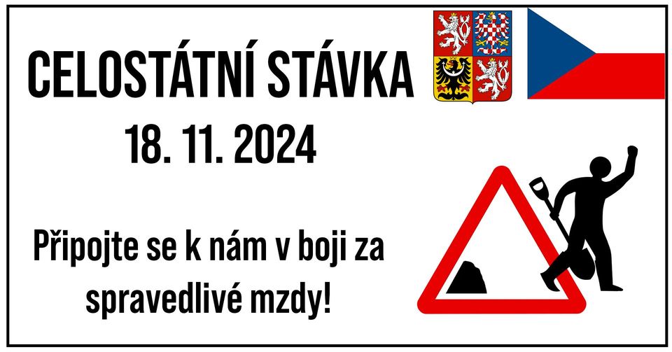 Celostátní stávka - 18. 11. 2024