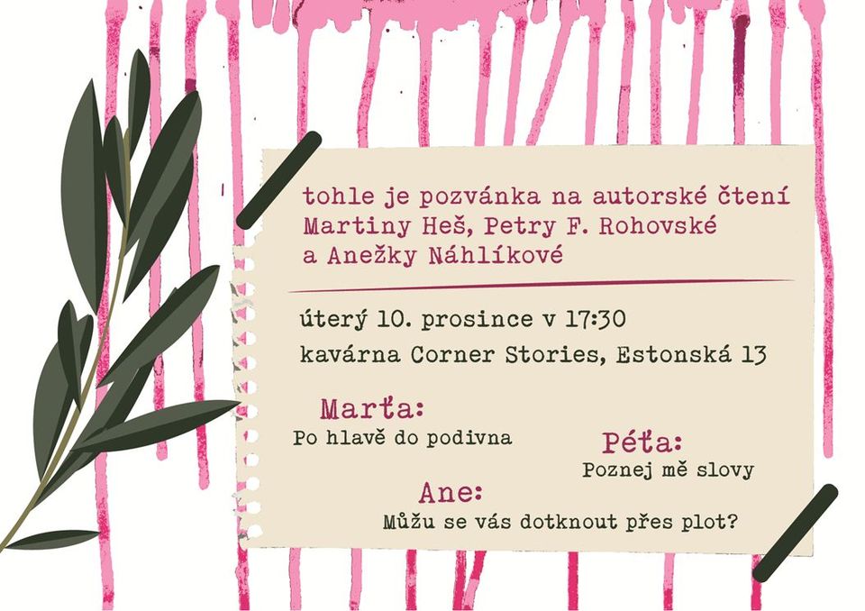 Adventní autorské trojčtení v Corner Stories