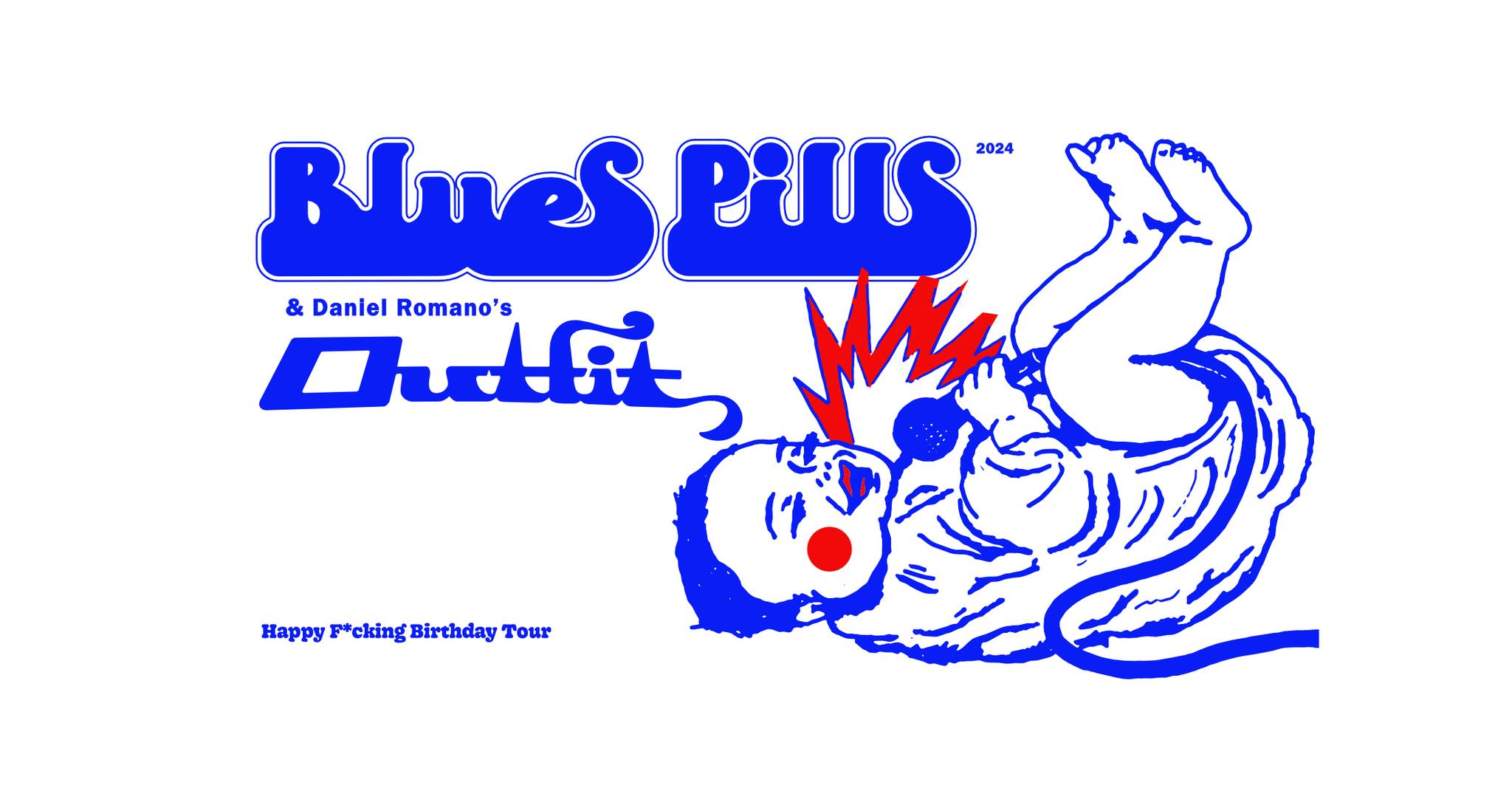 BLUES PILLS, Daniel Romano´s Outfit - Happy F*cking Birthday Tour 2024 - PRAHA, Rock Café