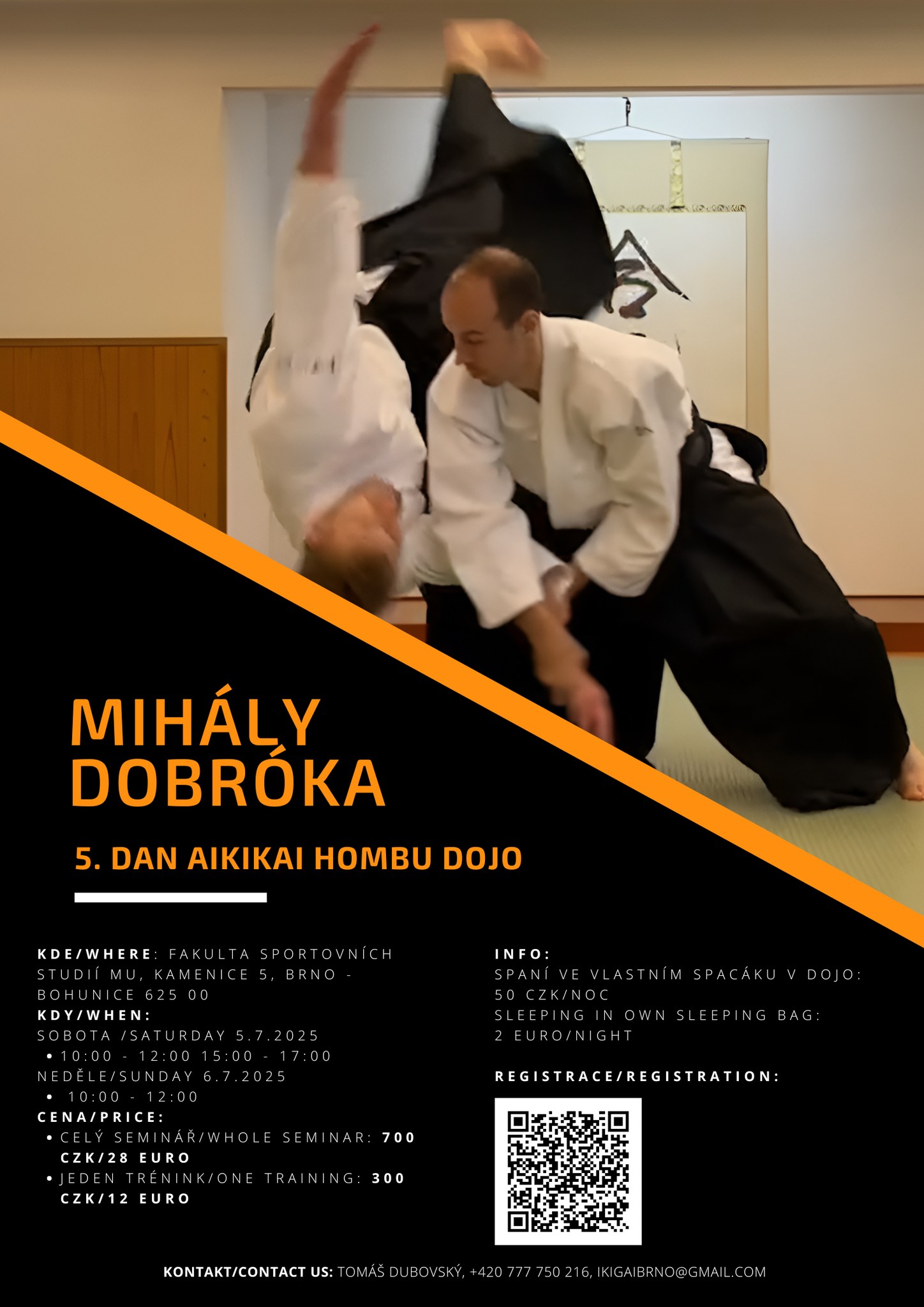 Aikido Training with Mihály Dobróka (5. DAN Aikikai Hombu Dojo) in Brno