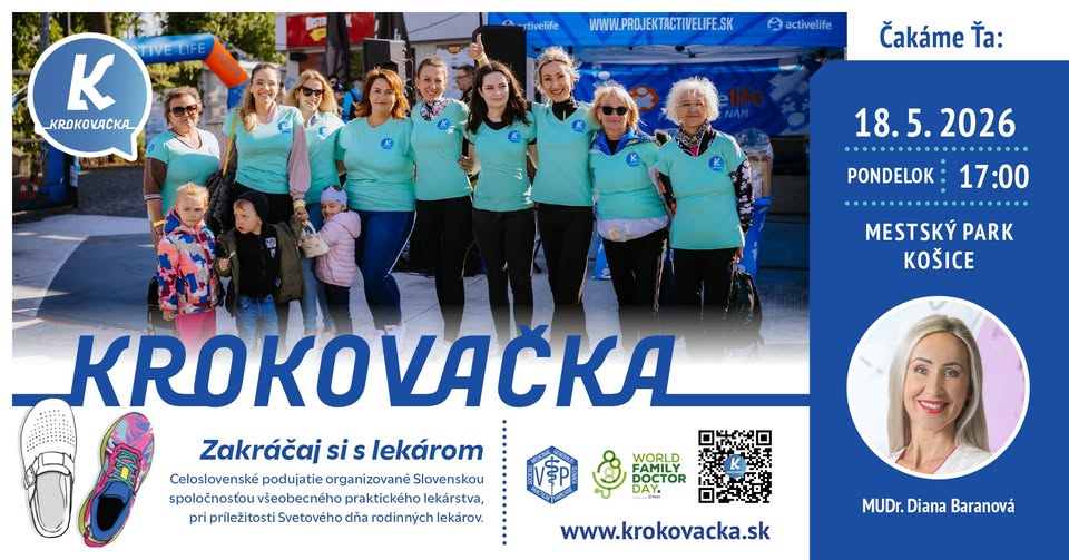Krokovačka Košice 2026 - MUDr. Diana Baranová - Zakráčaj si s lekárom