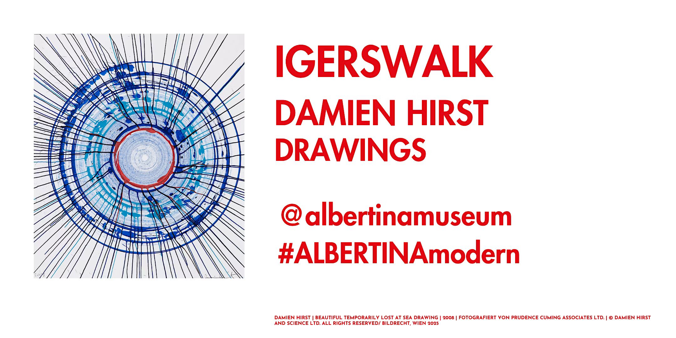 IgersWalk in der ALBERTINA MODERN: Damien Hirst. Drawings (empty museum)