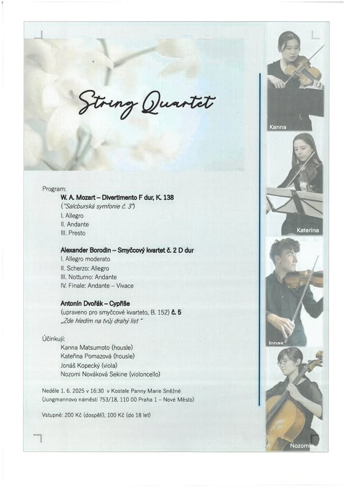 Koncert houslového kvarteta