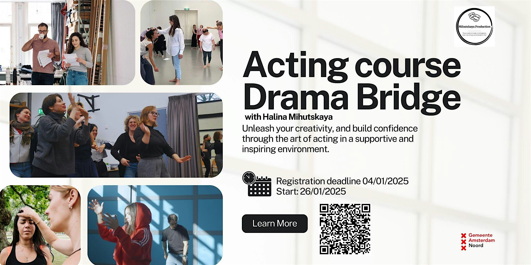 Acting Course Drama Bridge. Start 26/01/2025 - Registration Is Open