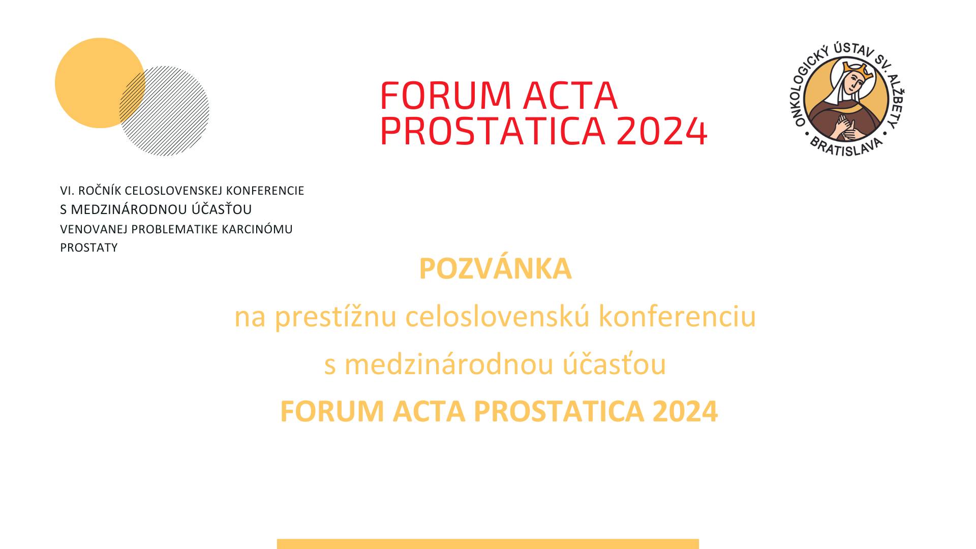 FORUM ACTA PROSTATICA 2024