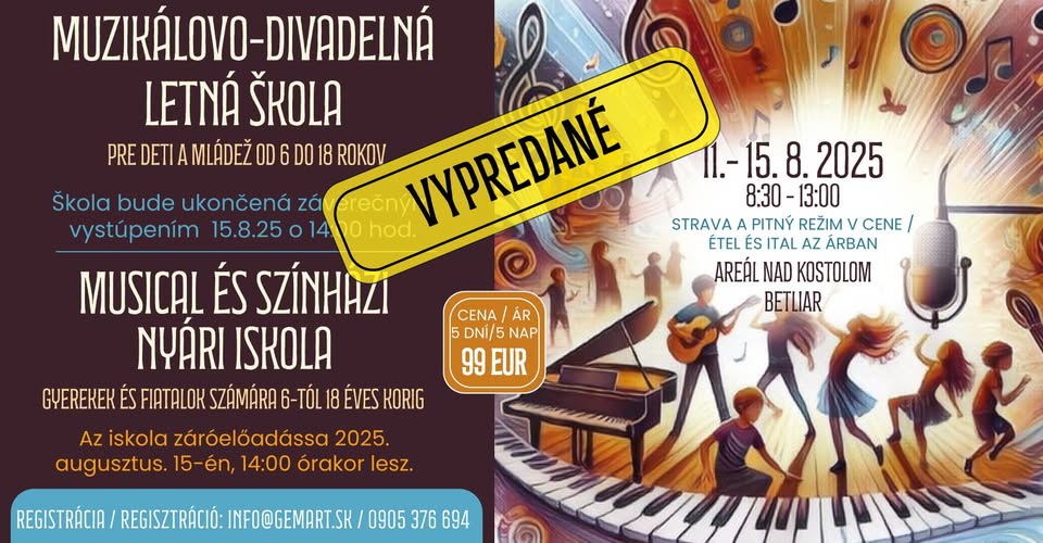 Muzikálovo-divadelná letná škola pod vedením Silvii Donovej, Betliar