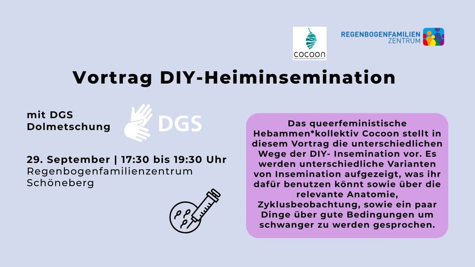Vortrag DIY-Heiminsemination mit DGS Dolmetschung