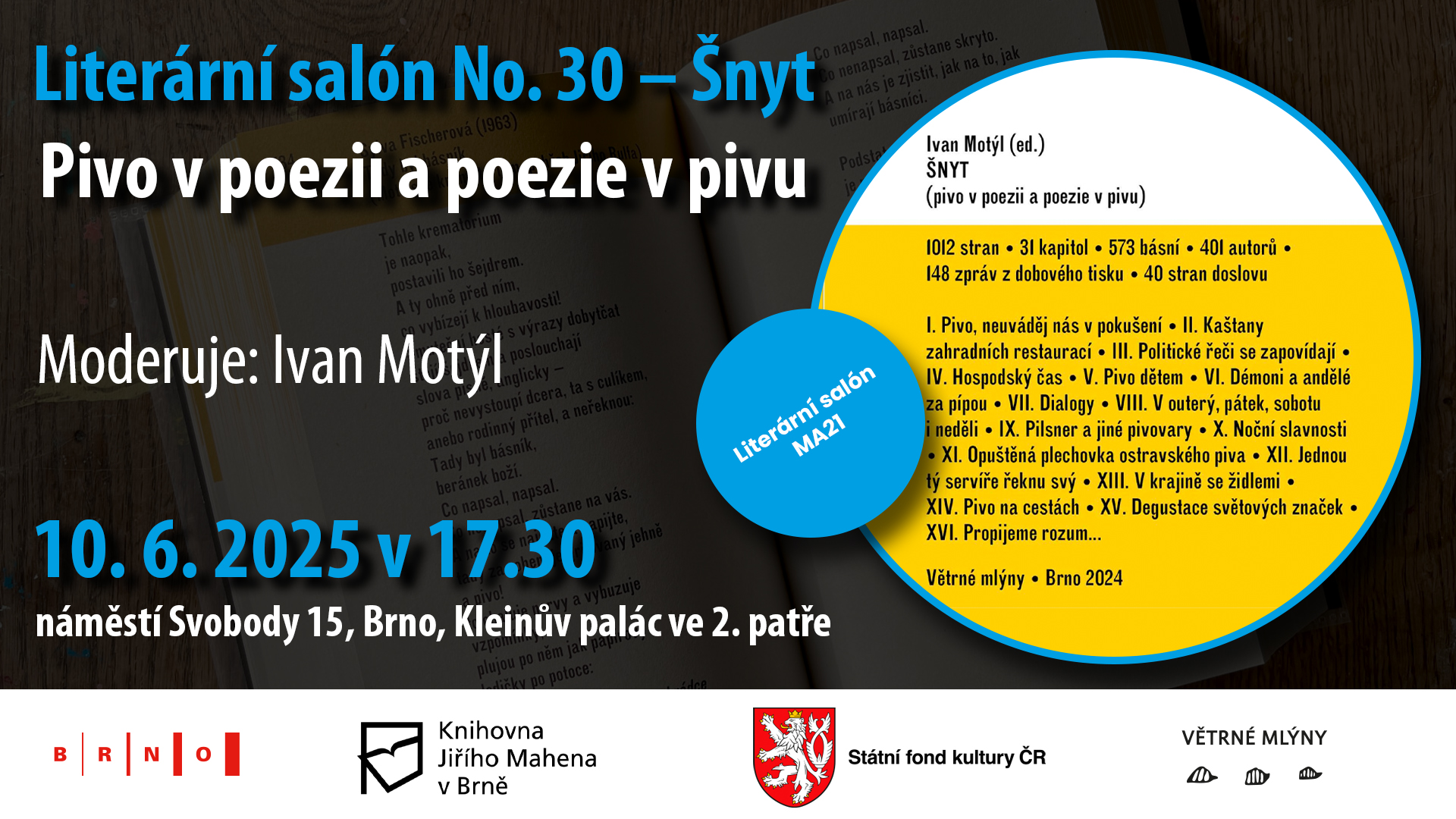 Literární salón No. 30: Šnyt, pivo v poezii a poezie v pivu