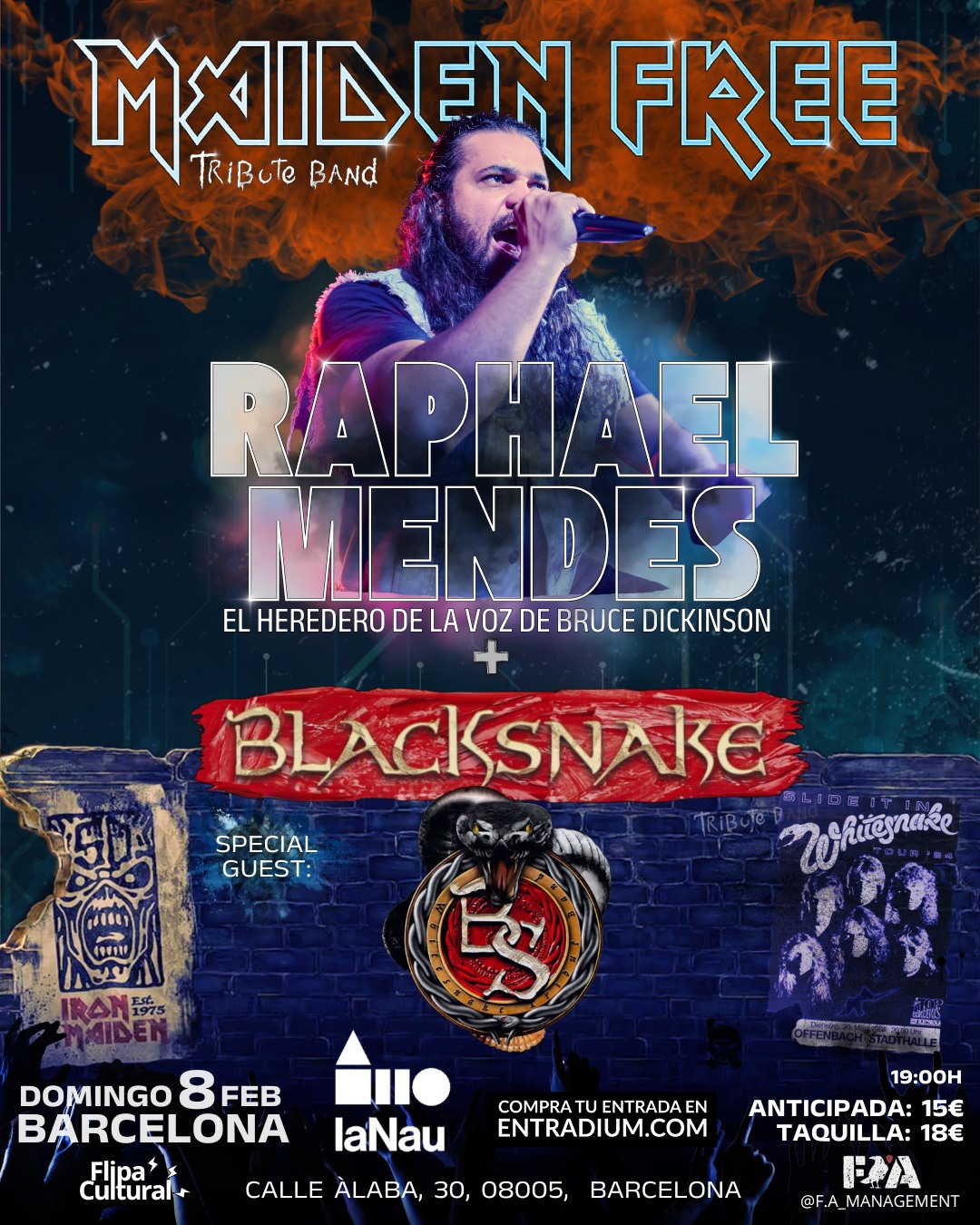 Raphael Mendes / Maiden Free (La voz de Bruce Dickinson) y Blacksnake (Whitesnake)