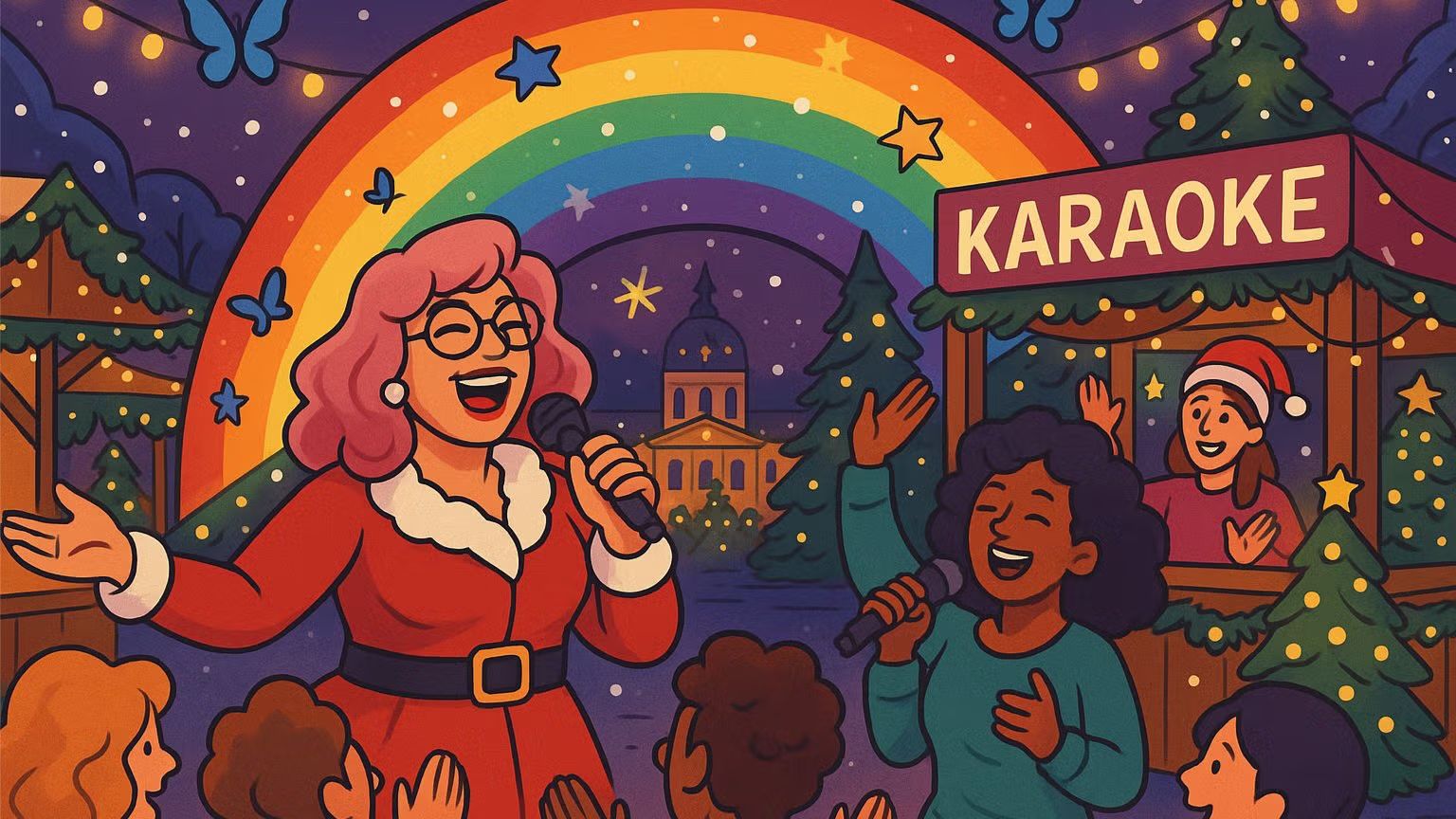 Karaoke at LGBTQIA Christmas Avenue Nollendorfplatz - Social Butterfly Club 🦋