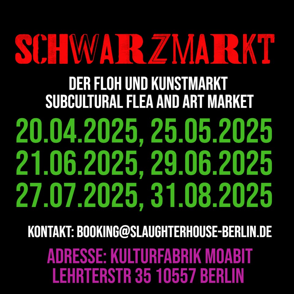 schwArzmArkt - der Floh und Kunstmarkt für die Szene