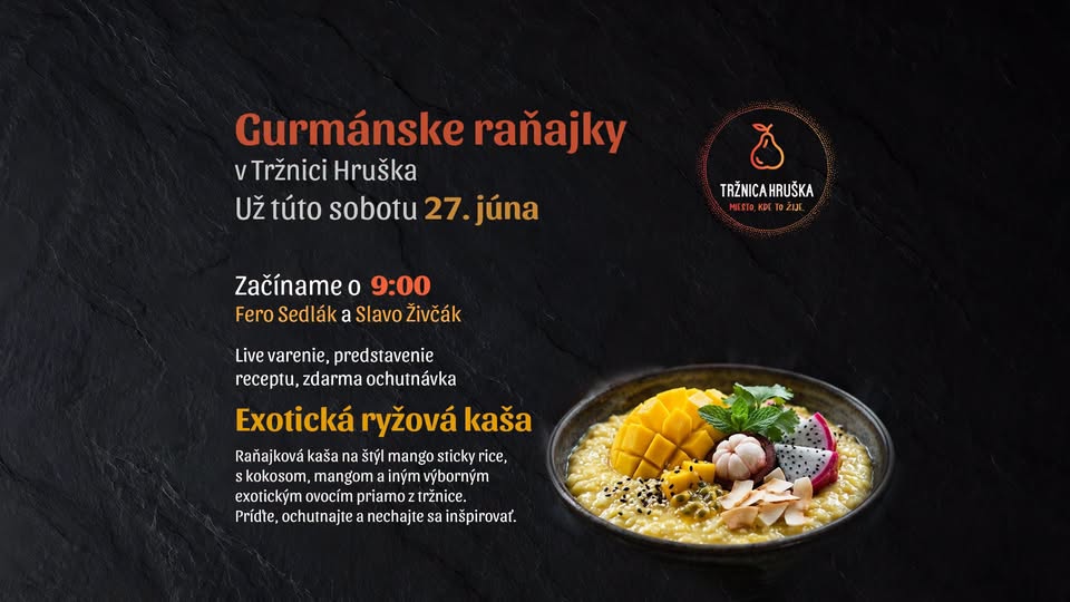 Gurmánske raňajky na tržnici – exotická ryžová kaša s Ferom Sedlákom a Slavom Živčákom