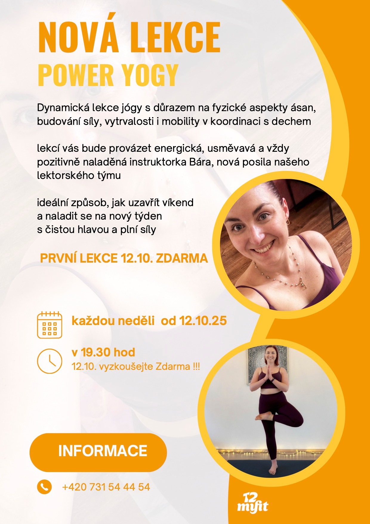 vyzkoušejte ZDARMA novou lekci power yogy s Bárou