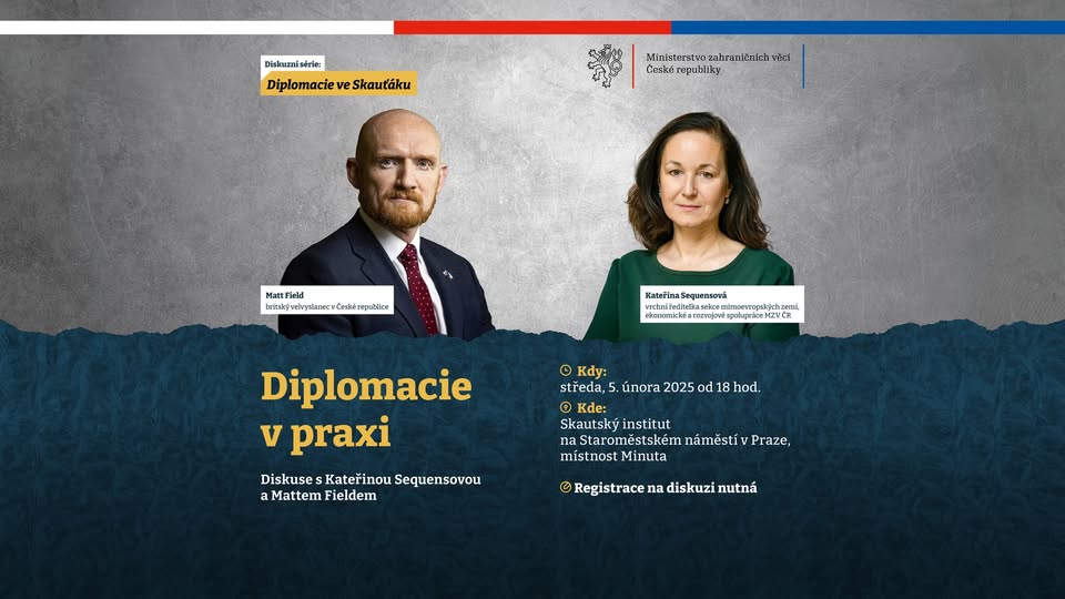 Diplomacie v praxi: Diskuse s Kateřinou Sequensovou a Mattem Fieldem