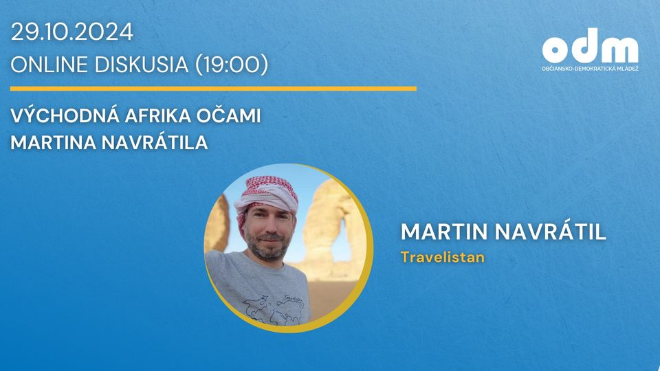 Diskusiu s Martinom Navrátilom. Téma diskusie: Východná Afrika očami Martina Navrátila.