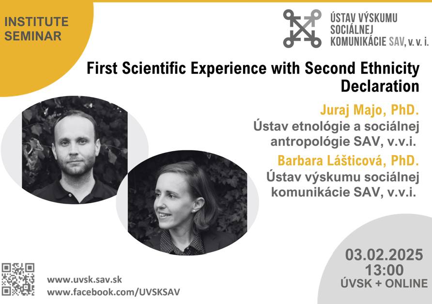 First Scientific Experience with Second Ethnicity Declaration