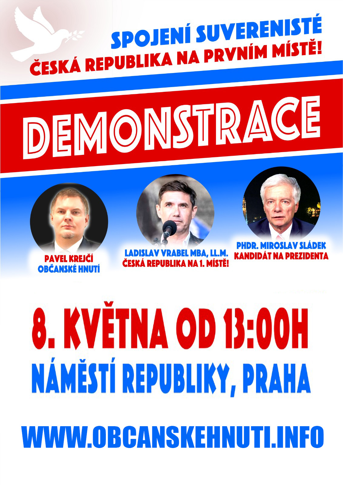 DEMONSTRACE 8. KVĚTNA, NÁMĚSTÍ REPUBLIKY - PRAHA