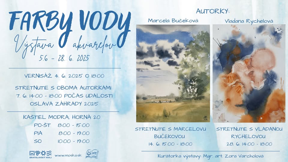Farby vody - autorská výstava Marcela Bučeková, Vladana Rychelová