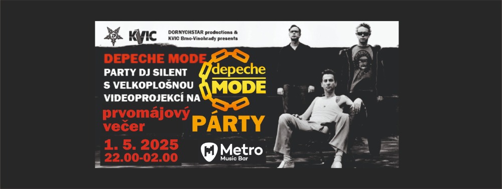 DEPECHE MODE PARTY DJ SILENT S VELKOPLOŠNOU VIDEOPROJEKCÍ V BRNĚNSKÉM METRU