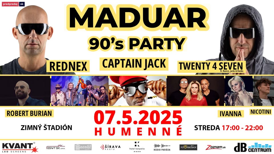 MADUAR 90’s PARTY - Humenné