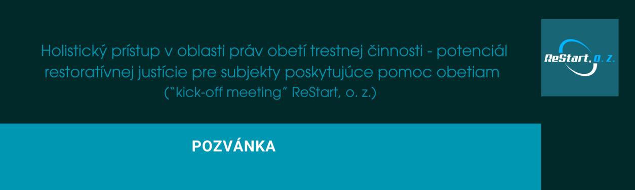 Kick-off Meeting ReStart, o. z.