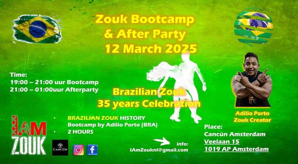 12 MARCH ZOUK BOOTCAMP & AFTERPARTY wt ADILIO