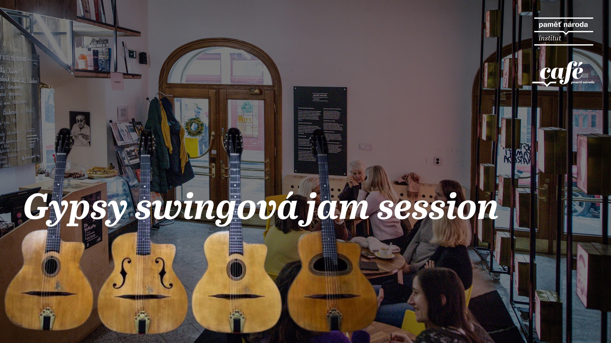 Gypsy jazz jam v Café Paměti národa