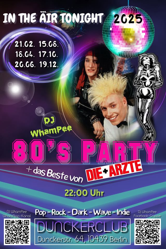 19.12.25 - DJ WhamPee: "IN THE ÄIR TONIGHT" (80's & DIE+ÄRZTE)