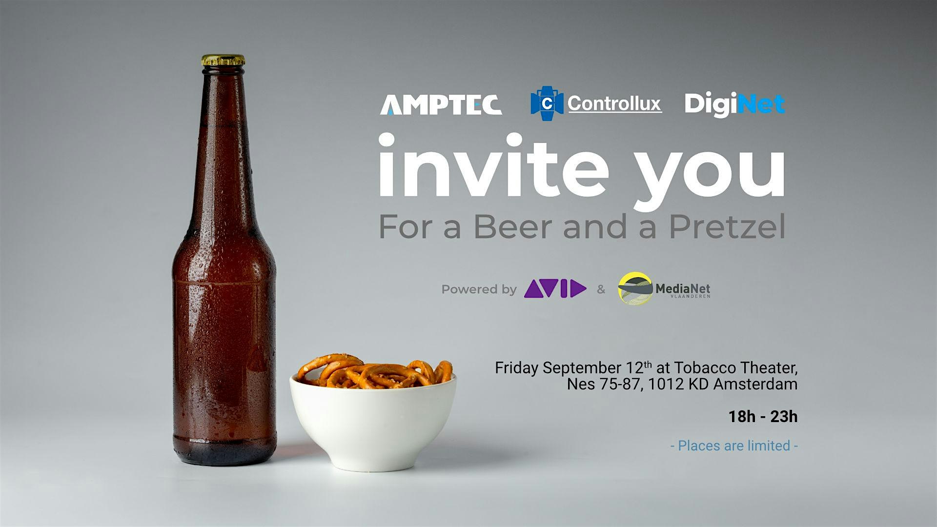 Amptec, Controllux & DigiNet invite you for a bite and drink in Amsterdam!