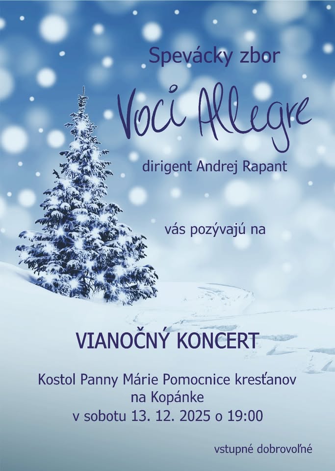 Vianočný koncert Voci Allegre na Kopánke