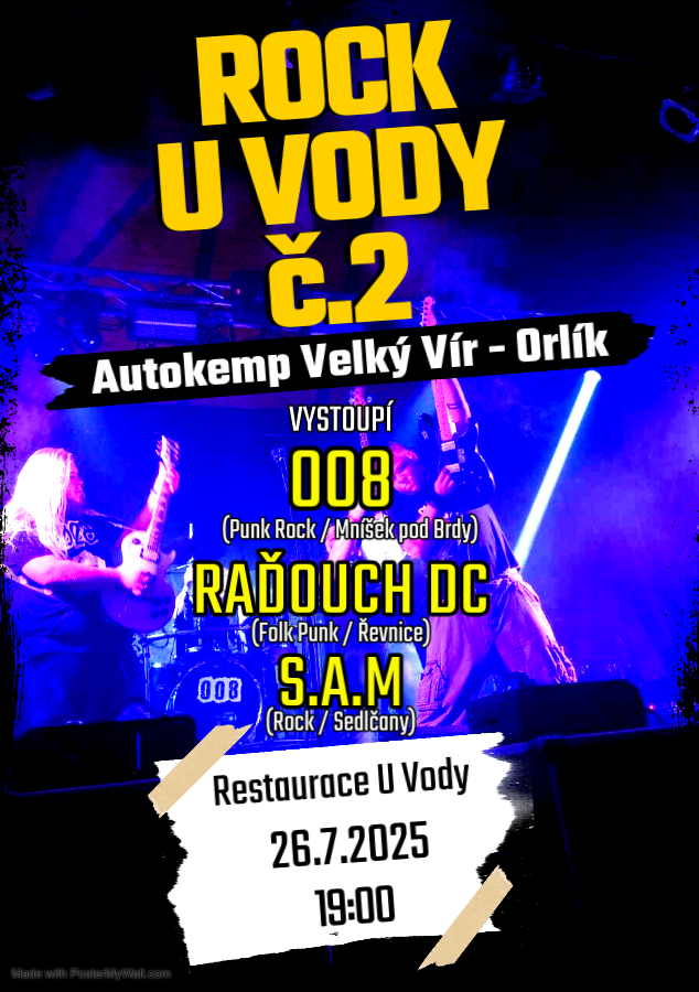 ROCK U VODY č.2 - 008 + Raďouch DC + S.A.M - Kemp Velký Vír-Restaurace U Vody - 26.7.2025