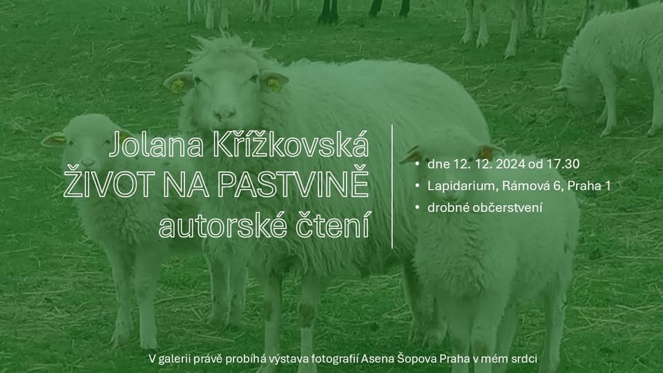 Autorské čtení o maringotce, pastvině a sadu v samém srdci Prahy.