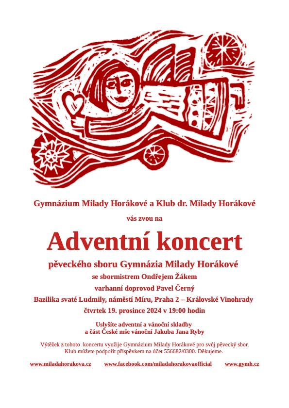 Adventní koncert pěveckého sboru Gymnázia Milady Horákové