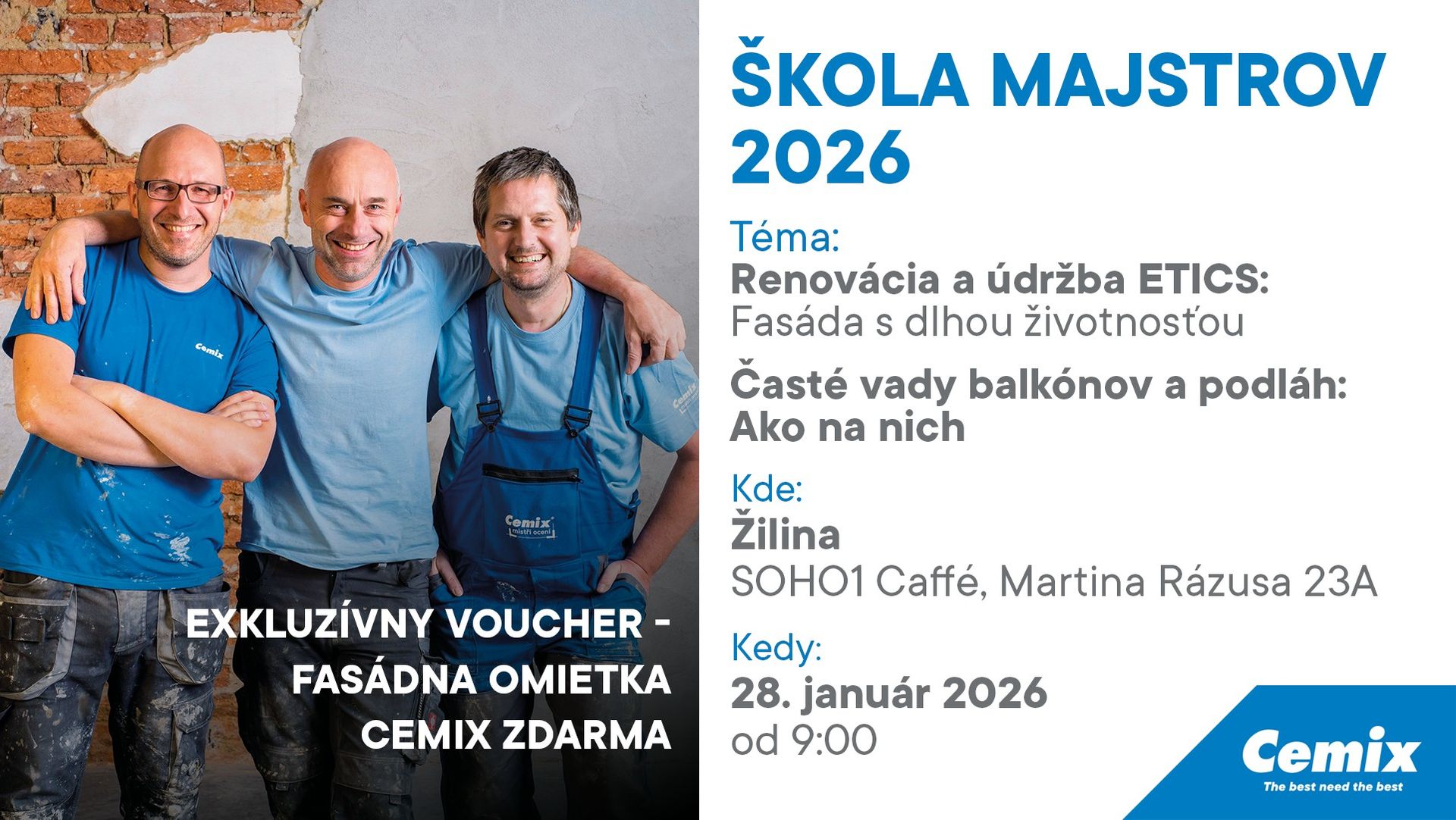 Škola majstrov 2026 - Žilina