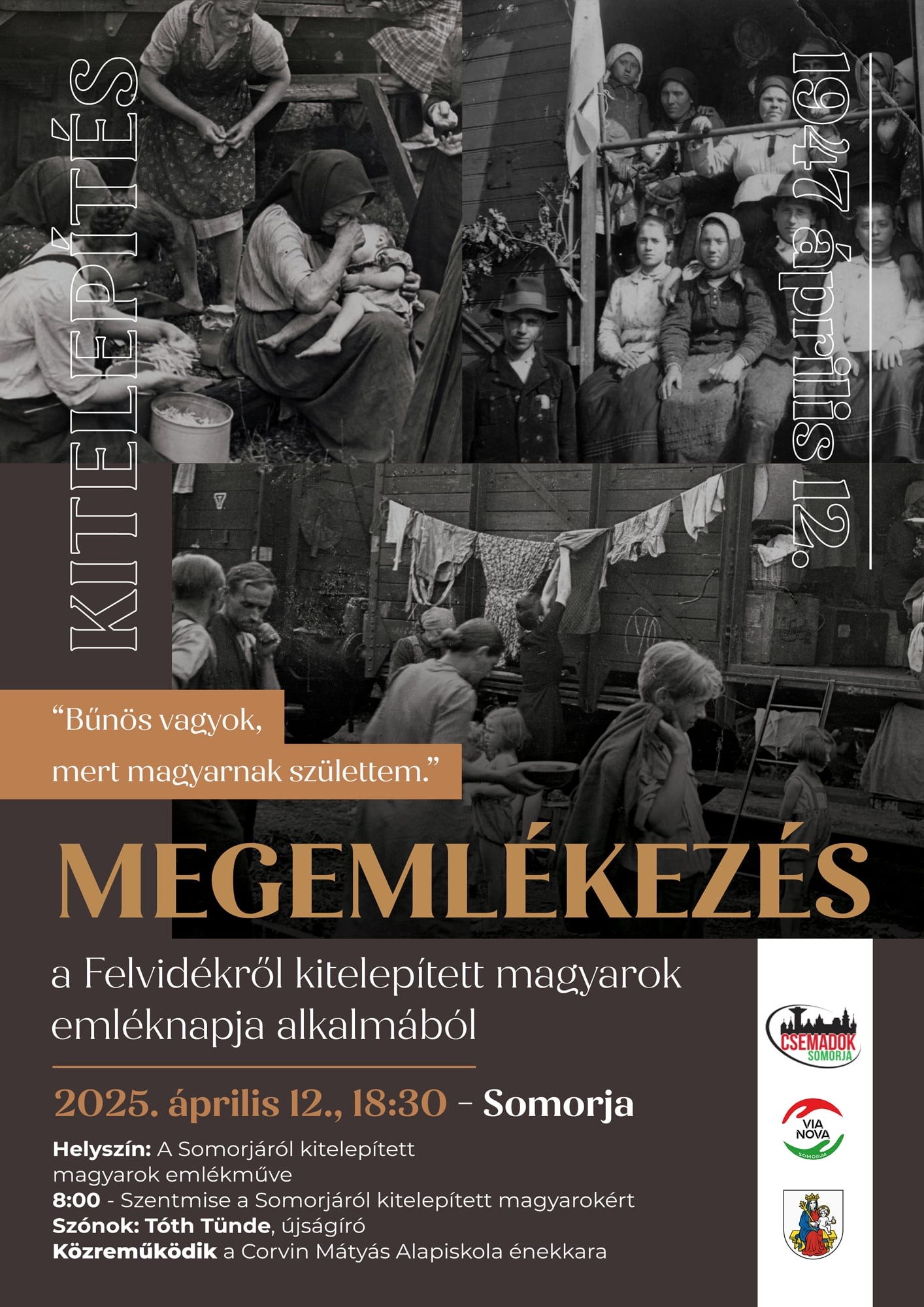 Felvidékről kitelepített magyarok emléknapja SOMORJÁN