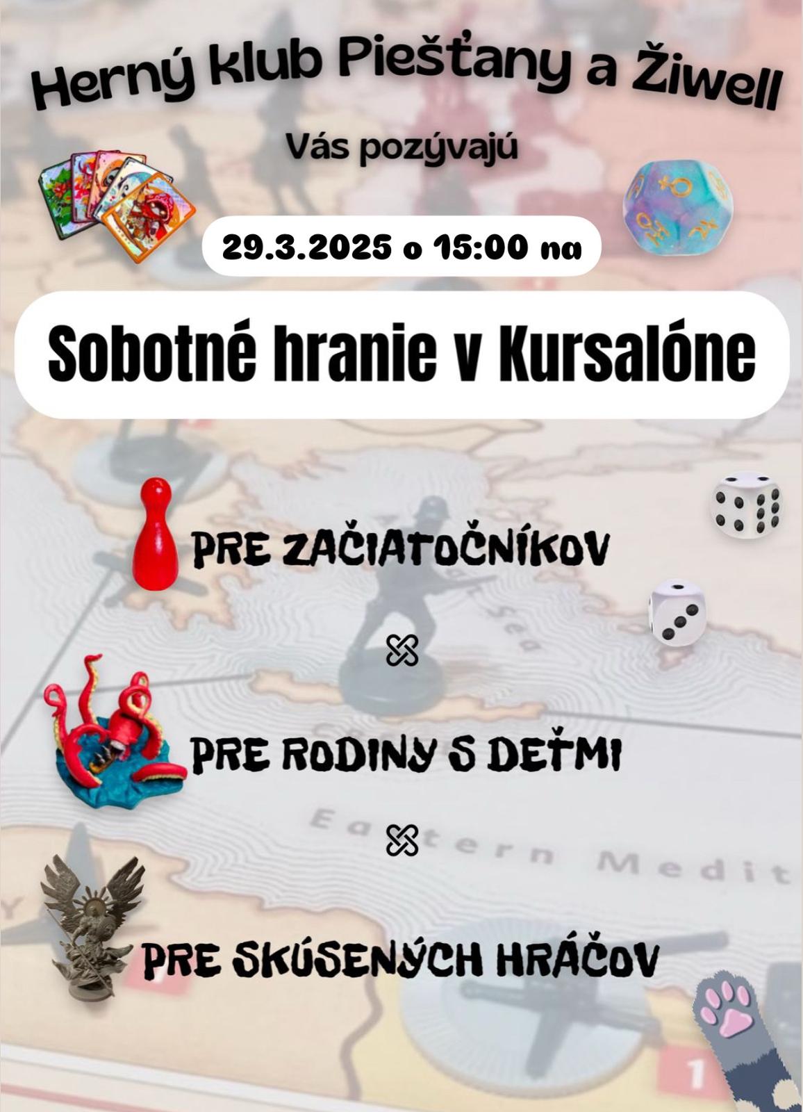 Sobotné hranie v Kursalone