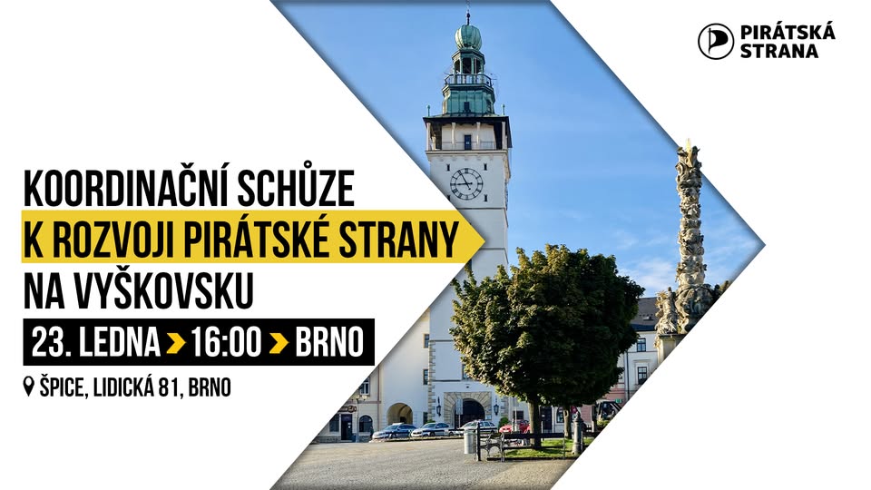 Koordninační schůze k rozvoji Pirátské strany na Vyškovsku