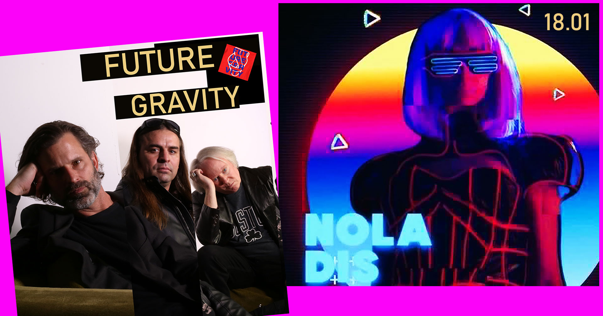 NOLA DIS + FUTURE GRAVITY - new wave progressive rock'o'pop