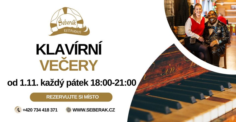 Klavírní večery - živá hra na klavír
