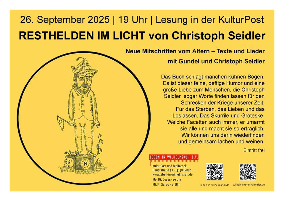 Lesung "RESTHELDEN IM LICHT"