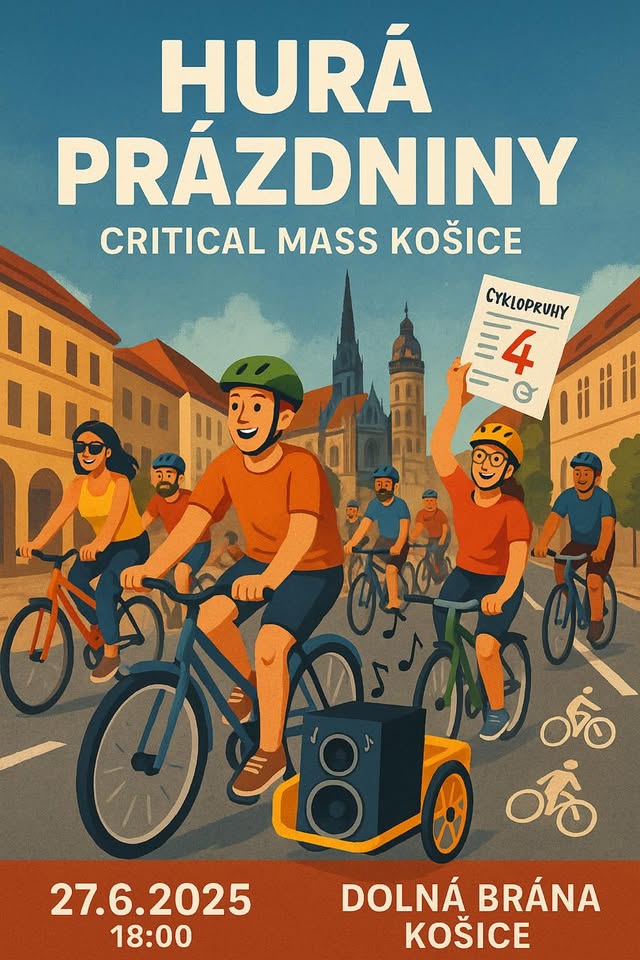 Critical mass Košice - Hurá prázdniny