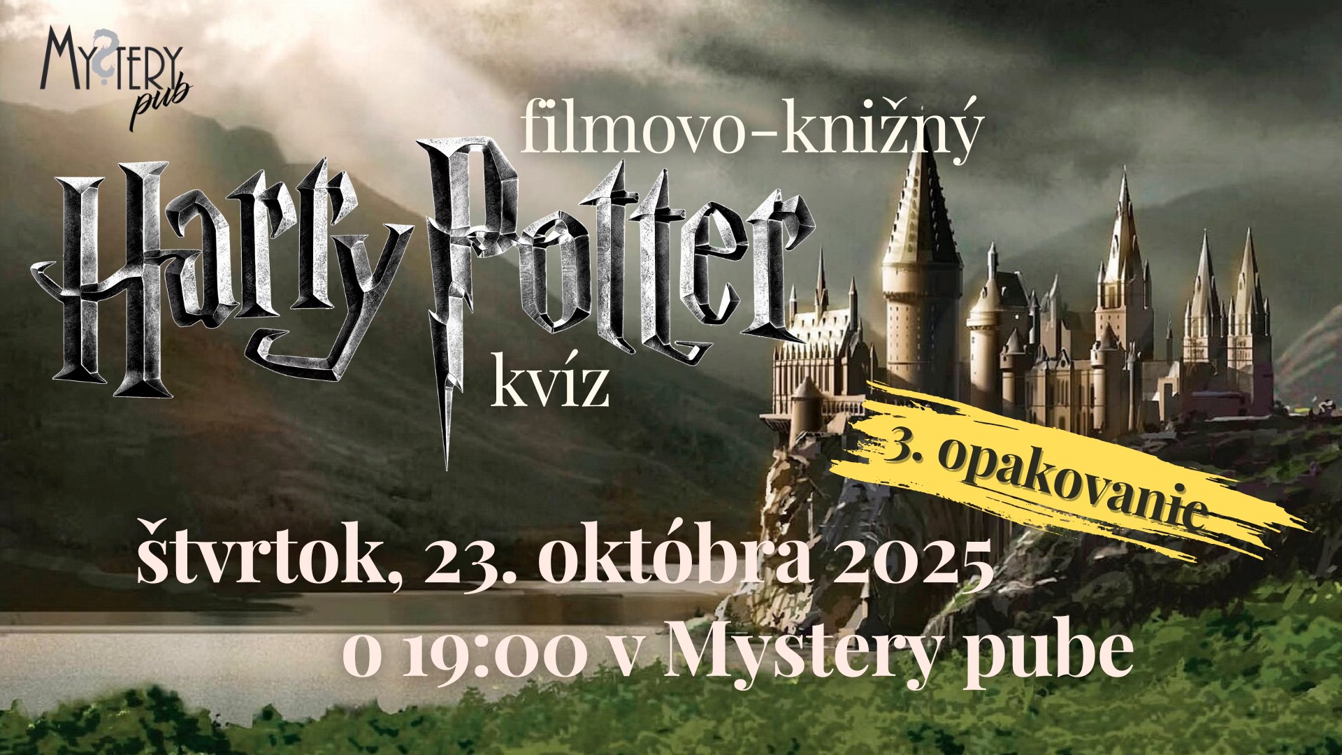 Mystery filmovo-knižný Harry Potter kvíz 3. opakovanie